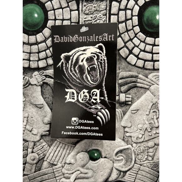 NEW 2017 DGA David Gonzales Art BLACK T-Shirt ~ MAYA AOP, Men’s Sz M - Picture 3 of 8